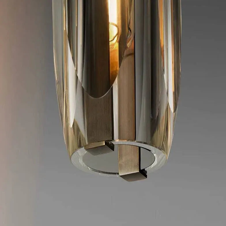 Lampadari in vetro trasparente Lunga colonna - clowasit.com