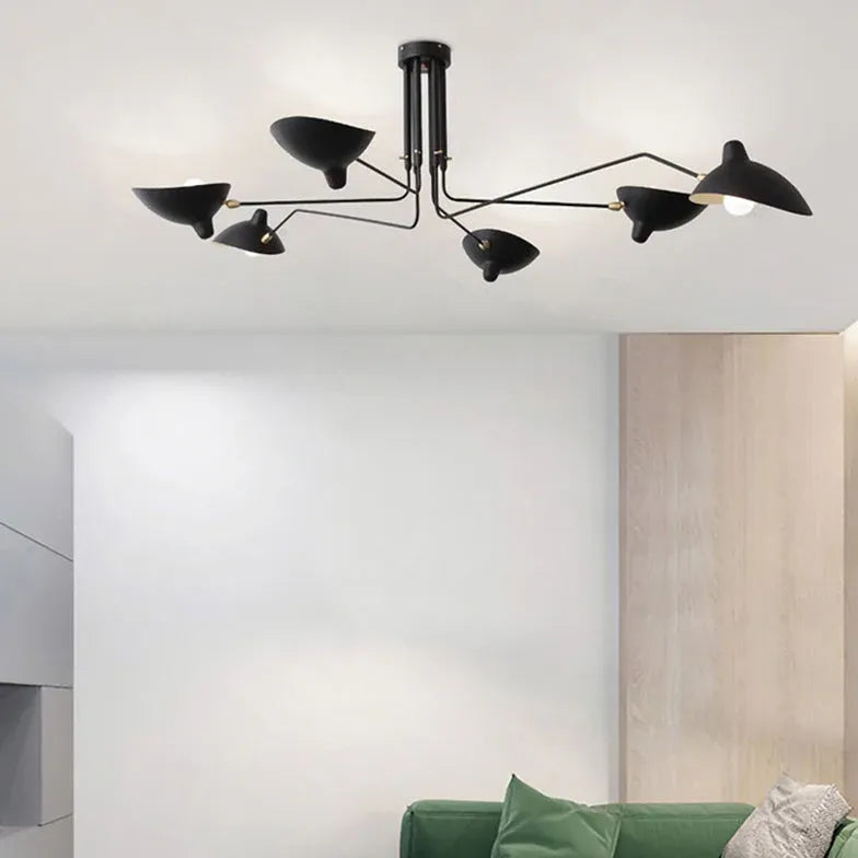 Lampadario da sala Design elegante nero regolabile - clowasit.com