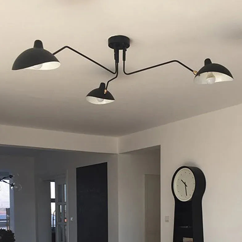 Lampadario da sala Design elegante nero regolabile - clowasit.com