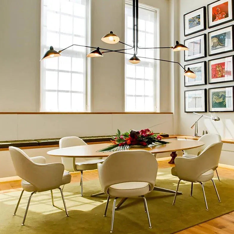 Lampadario da sala Design elegante nero regolabile - clowasit.com
