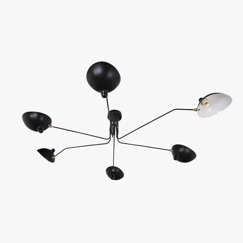Lampadario da sala Design elegante nero regolabile - clowasit.com
