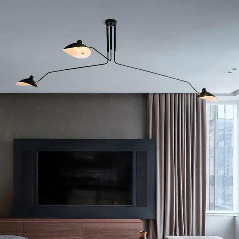 Lampadario da sala Design elegante nero regolabile - clowasit.com