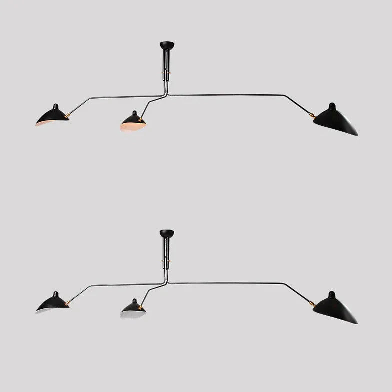 Lampadario da sala Design elegante nero regolabile - clowasit.com