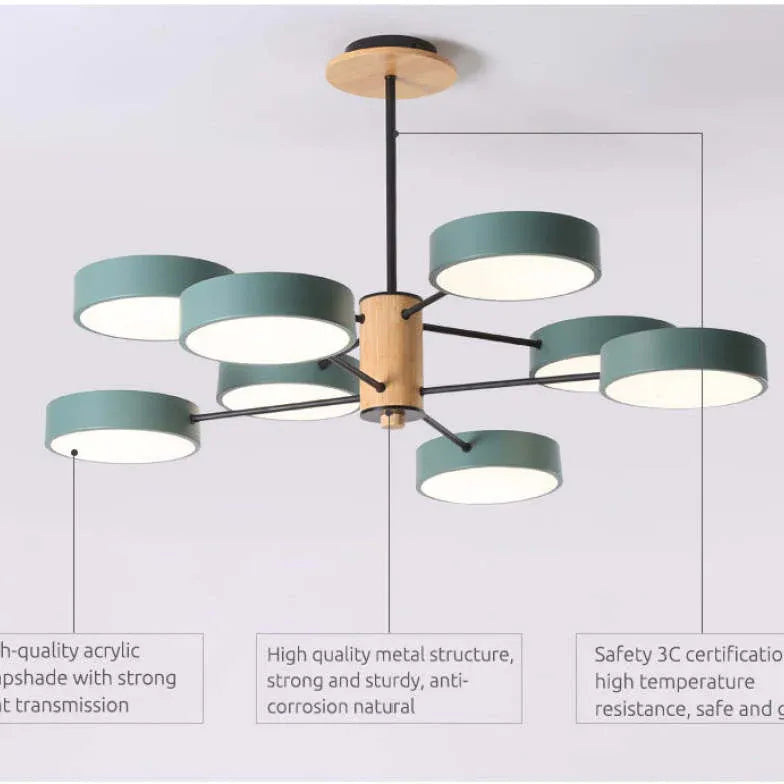 Lampadario per sala moderna stile multi cerchio - clowasit.com