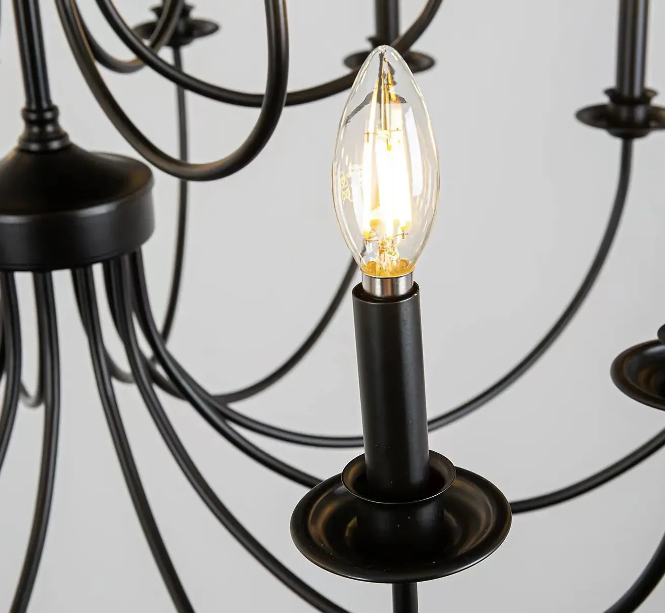 Lampadario Sala Moderno Led Elegante Design Nero - clowasit.com
