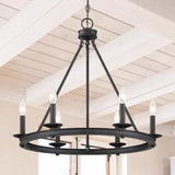 Lampadari Candele Eleganza Industriale in Metallo Nero - clowasit.com