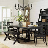 Lampadario con candele in metallo nero elegante - clowasit.com