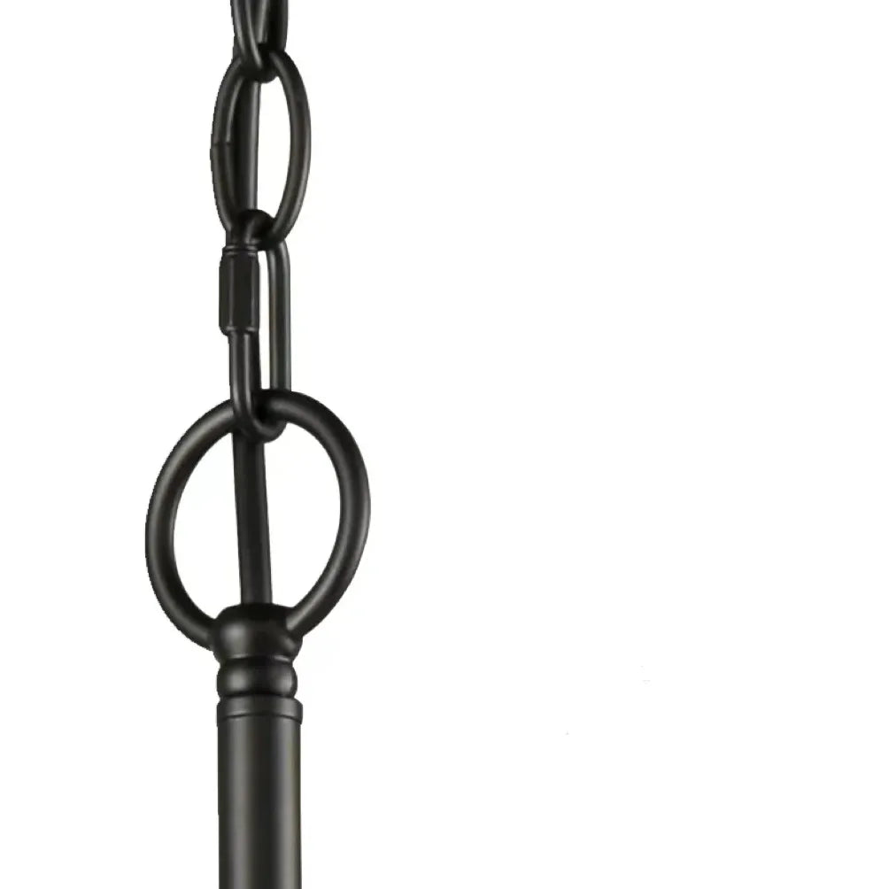Lampadario con candele in metallo nero elegante - clowasit.com