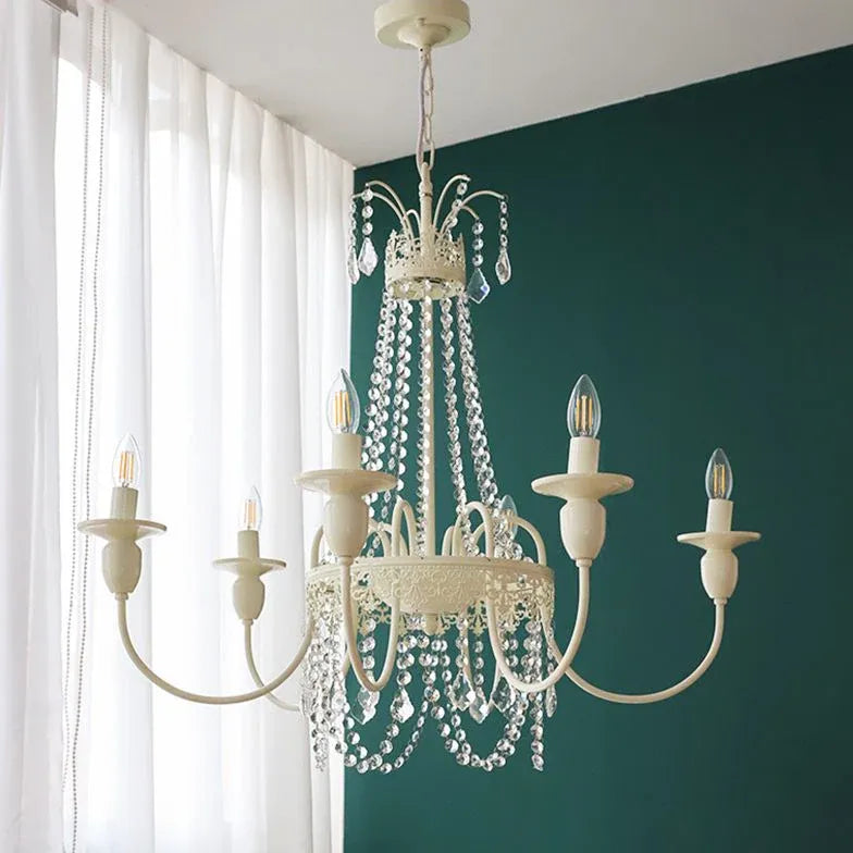 Lampadario con Cristalli Pendenti Stile Europeo Raffinato - clowasit.com