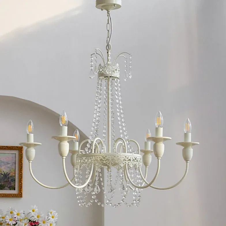 Lampadario con Cristalli Pendenti Stile Europeo Raffinato - clowasit.com