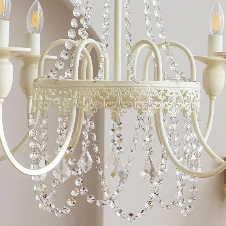 Lampadario con Cristalli Pendenti Stile Europeo Raffinato - clowasit.com