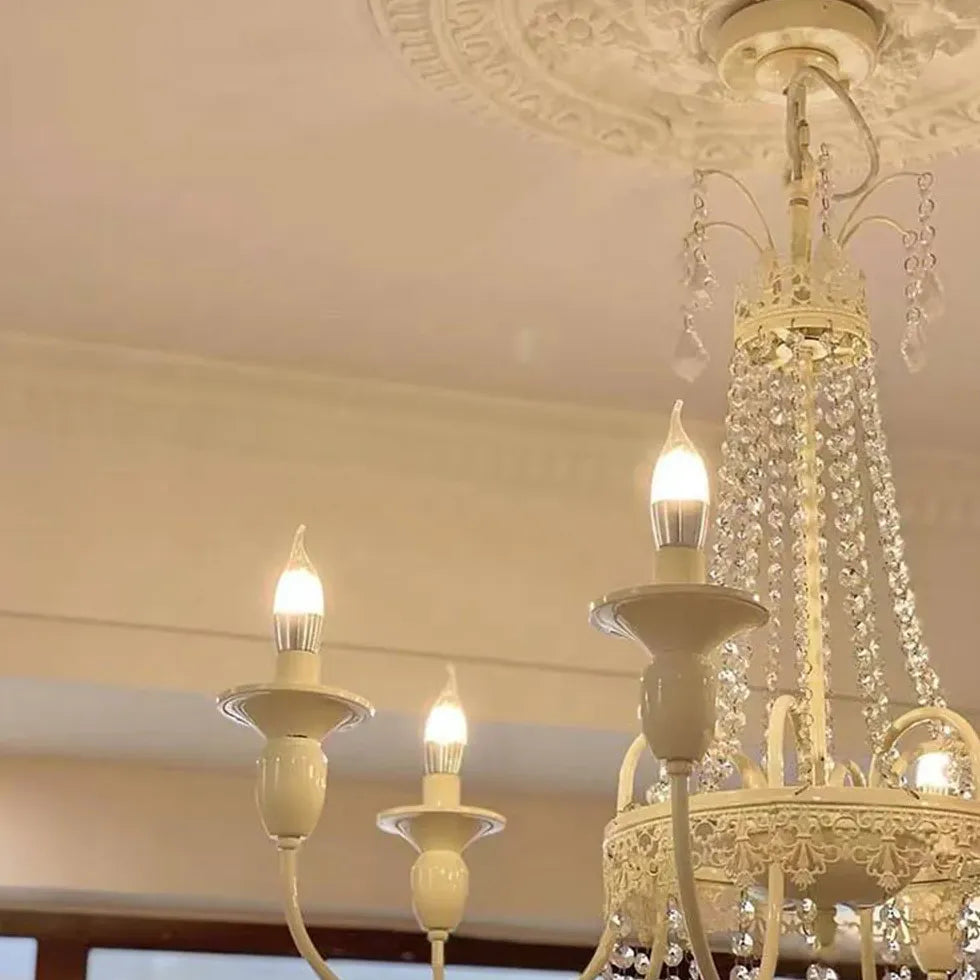 Lampadario con Cristalli Pendenti Stile Europeo Raffinato - clowasit.com