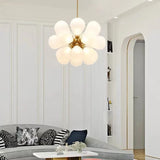 Lampadario Blu Moderno con Petali di Vetro - clowasit.com