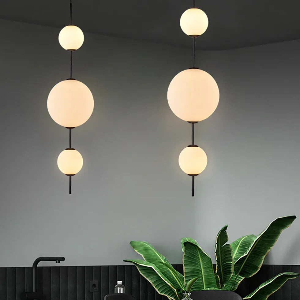 Lampada a sospensione sfere Eleganza in vetro - clowasit.com