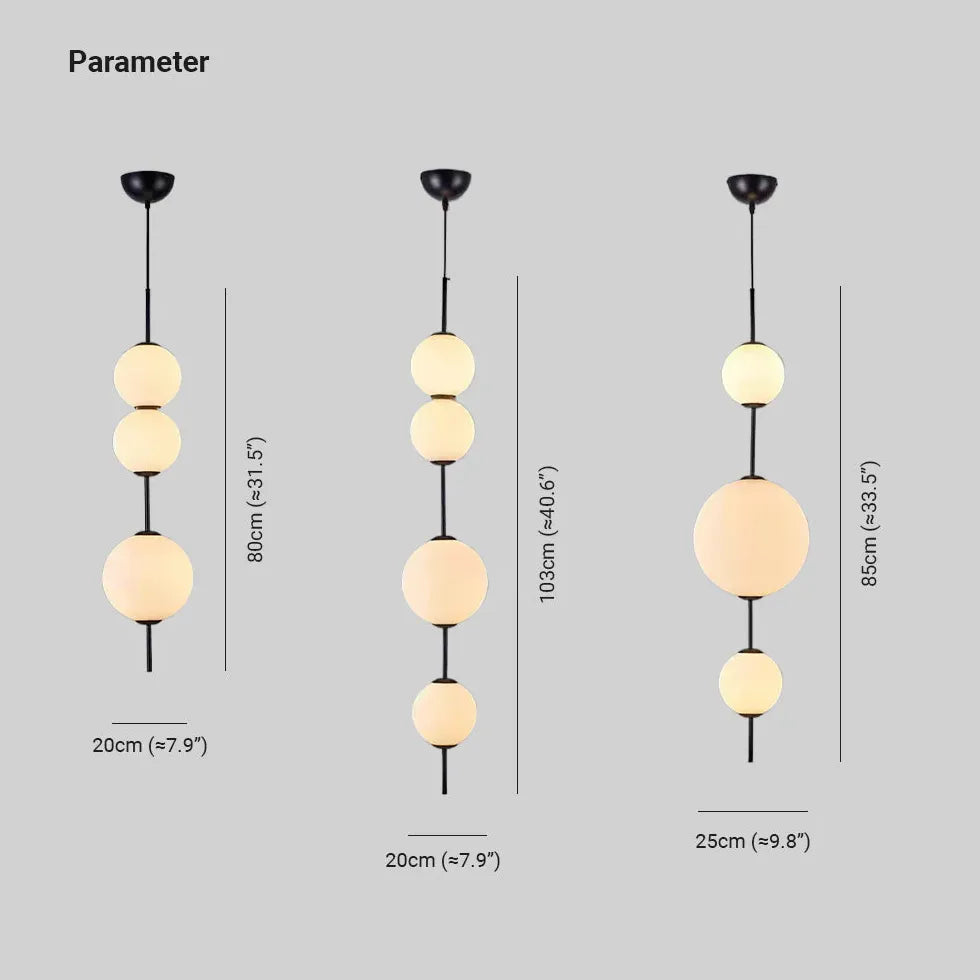 Lampada a sospensione sfere Eleganza in vetro - clowasit.com