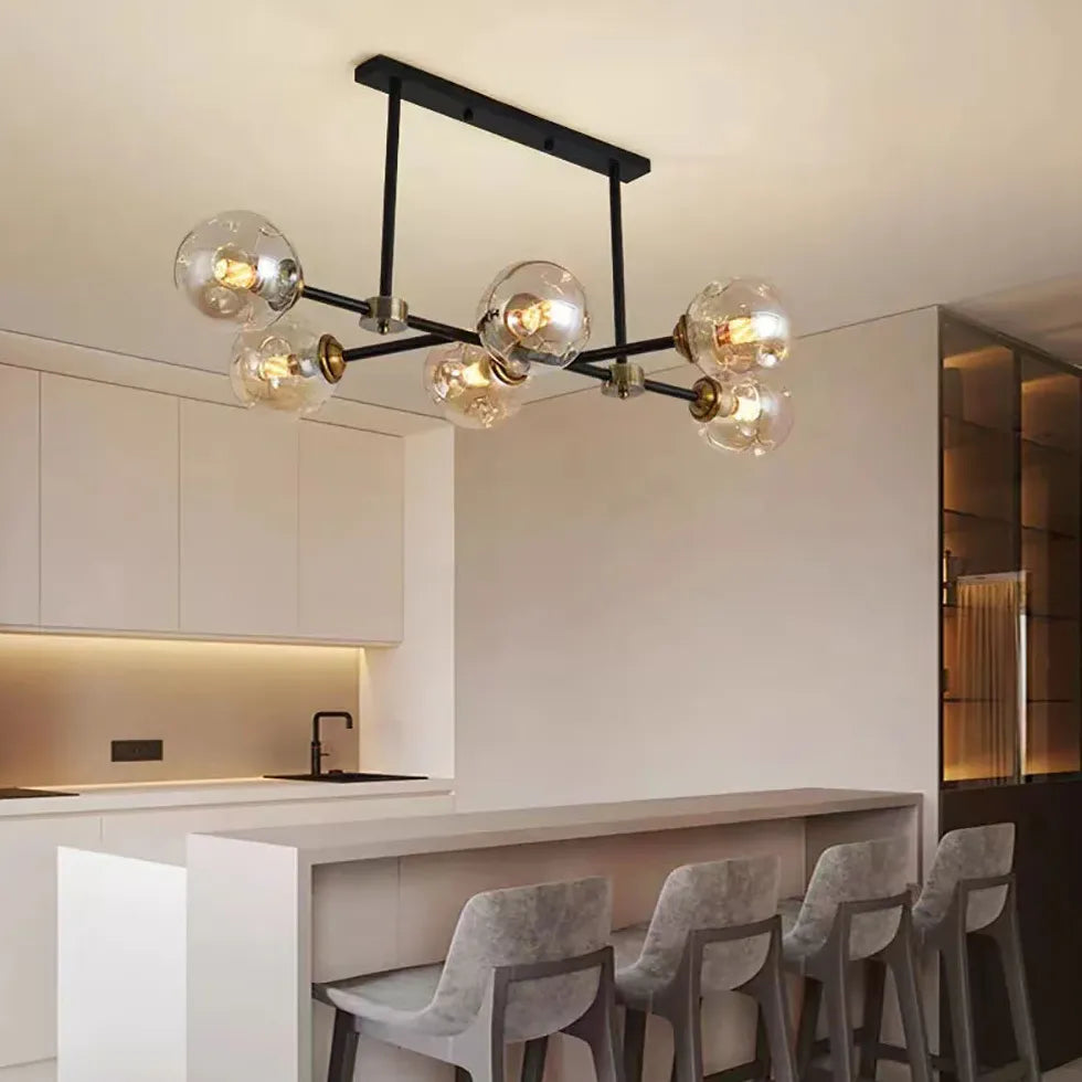 Lampadari Liberty con Sfere in Vetro Dorato - clowasit.com