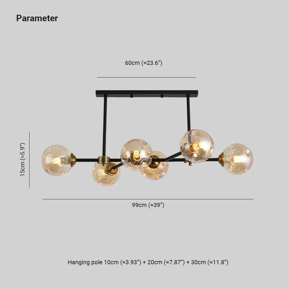 Lampadari Liberty con Sfere in Vetro Dorato - clowasit.com