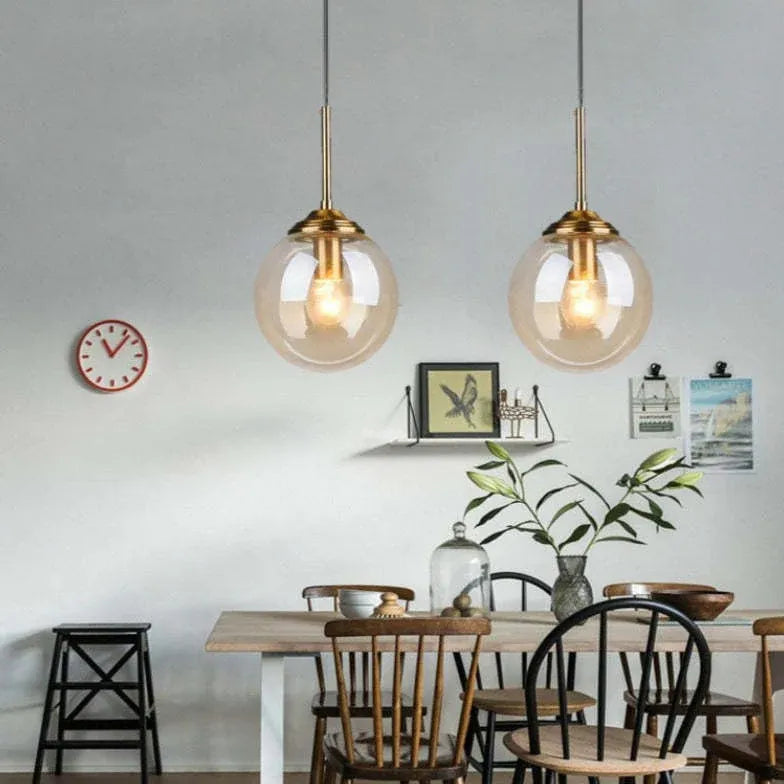 Lampade a sospensione in vetro trasparente elegante - clowasit.com