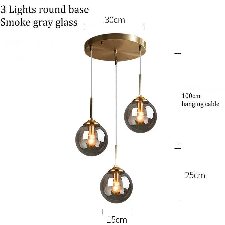 Lampade a sospensione in vetro trasparente elegante - clowasit.com
