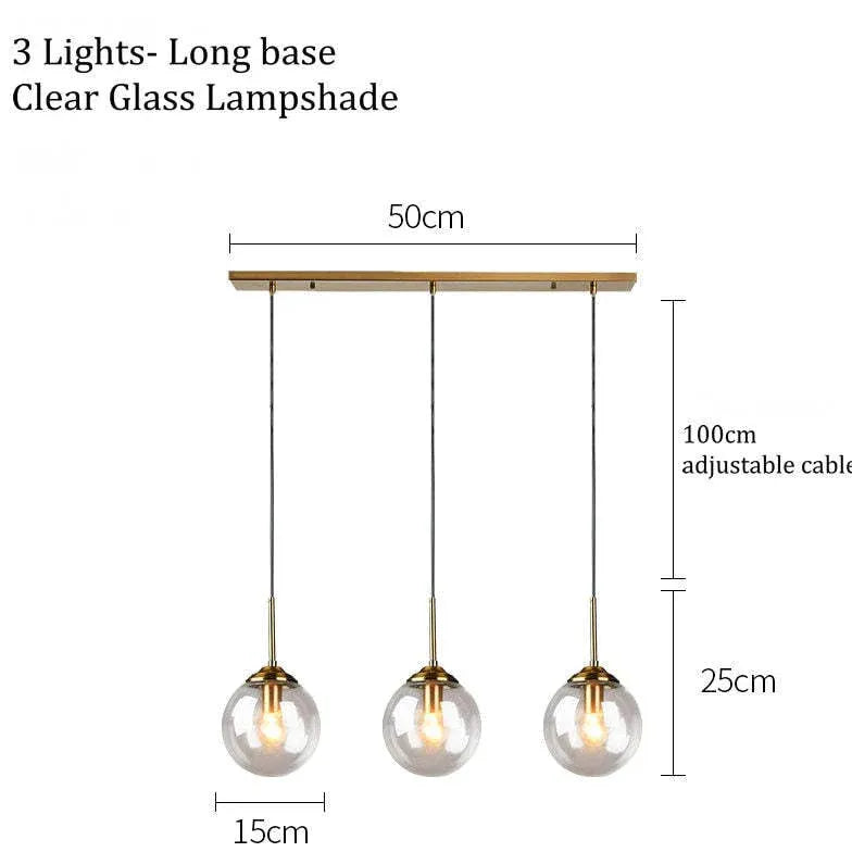 Lampade a sospensione in vetro trasparente elegante - clowasit.com