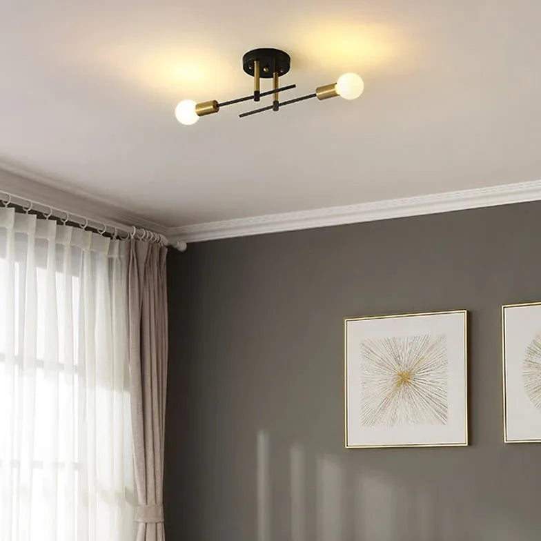 Lampadario Nero e Oro Elegante e Moderno - clowasit.com
