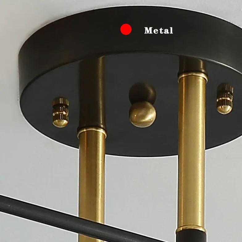 Lampadario Nero e Oro Elegante e Moderno - clowasit.com