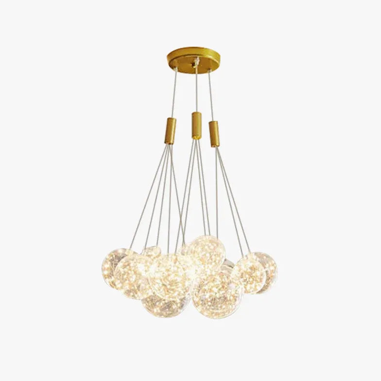 Lampadario Bubble Grandi Sfere in Vetro Trasparente - clowasit.com