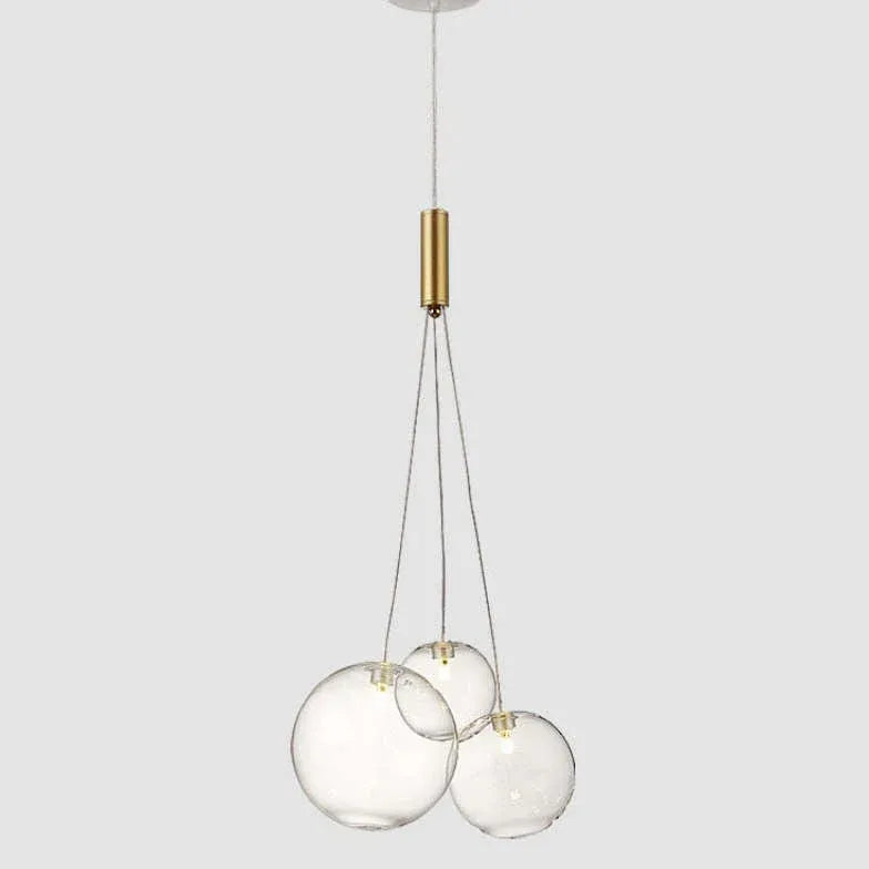 Lampadario Bubble Grandi Sfere in Vetro Trasparente - clowasit.com