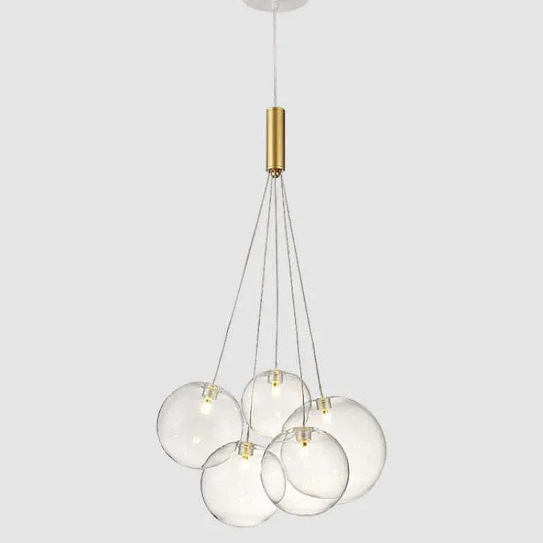 Lampadario Bubble Grandi Sfere in Vetro Trasparente - clowasit.com