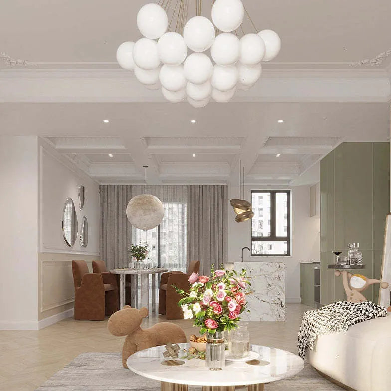 Lampadario Sfere Pendenti Eleganza e Luce Armoniosa - clowasit.com