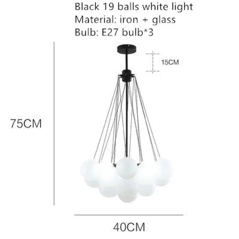Lampadario Sfere Pendenti Eleganza e Luce Armoniosa - clowasit.com
