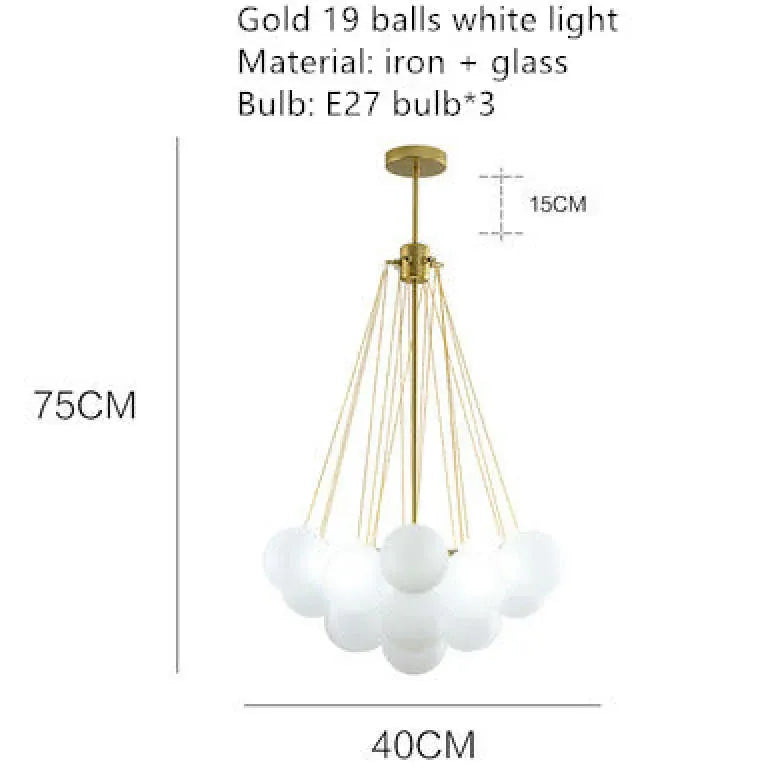 Lampadario Sfere Pendenti Eleganza e Luce Armoniosa - clowasit.com