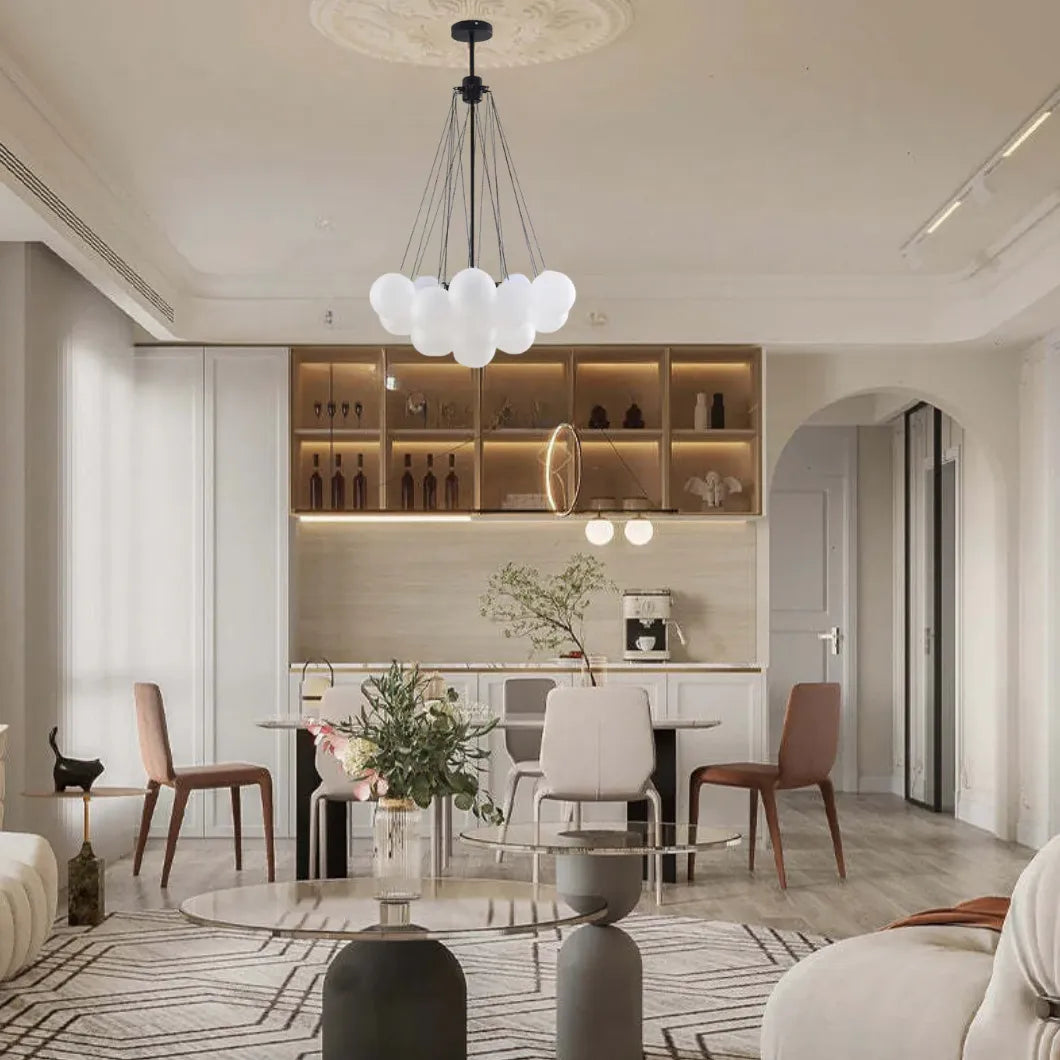 Lampadario Sfere Pendenti Eleganza e Luce Armoniosa - clowasit.com