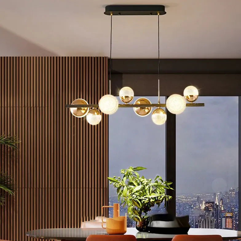 Lampadari Lunghi In Cristallo e Oro - clowasit.com