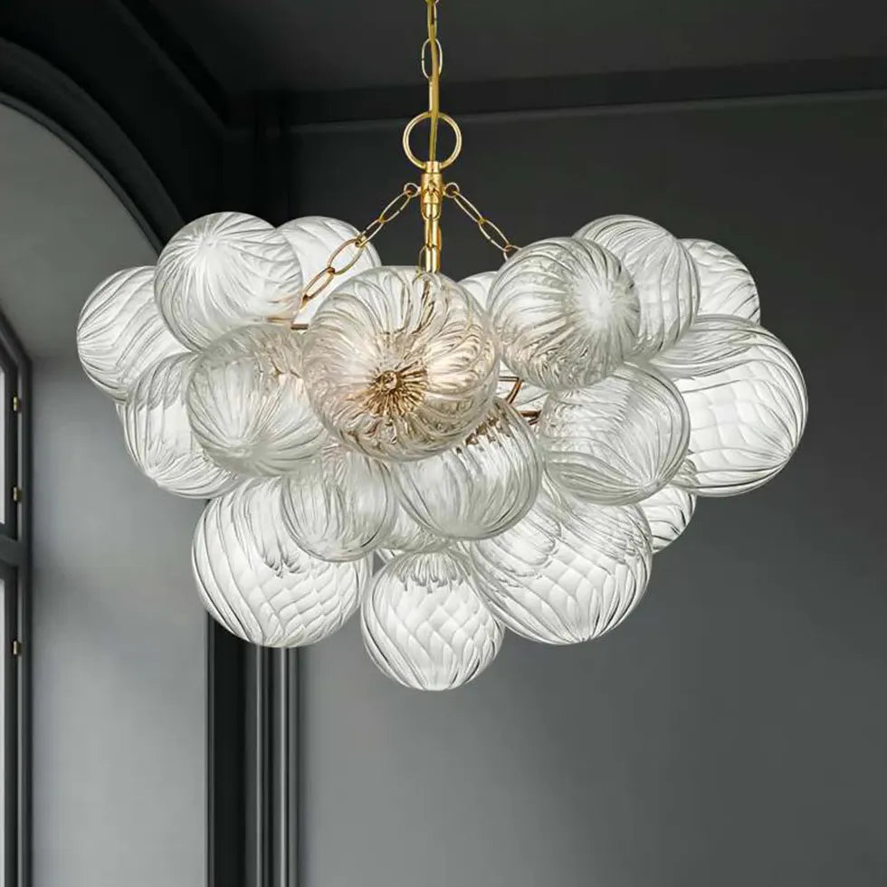 Lampadario Vistosi Con Sfere Di Vetro Trasparente - clowasit.com