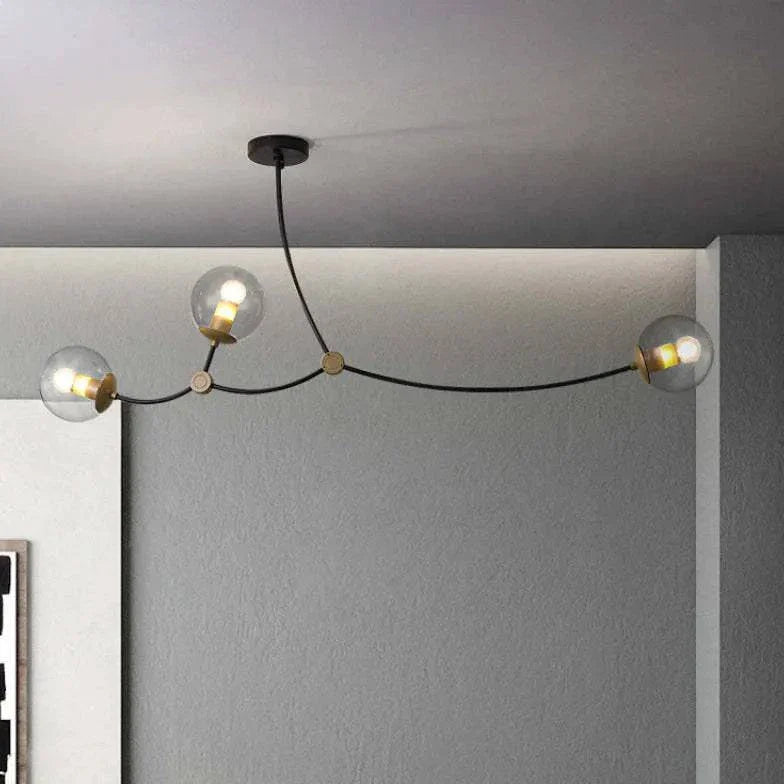 Lampadario a lampada nero design moderno minimalista - clowasit.com