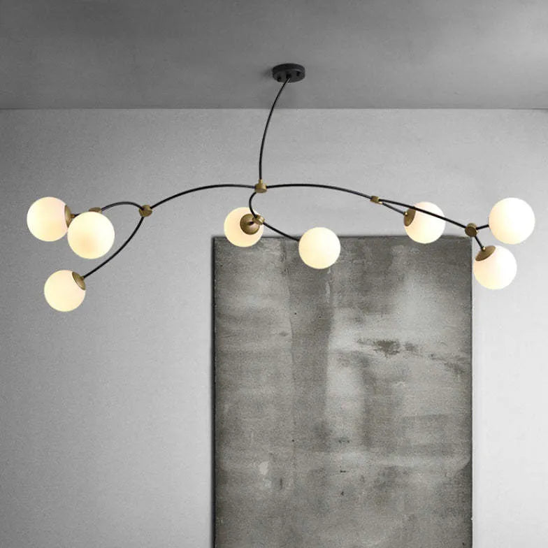 Lampadario a lampada nero design moderno minimalista - clowasit.com