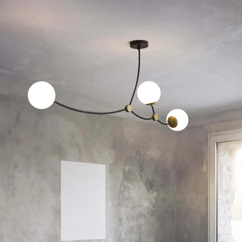 Lampadario a lampada nero design moderno minimalista - clowasit.com