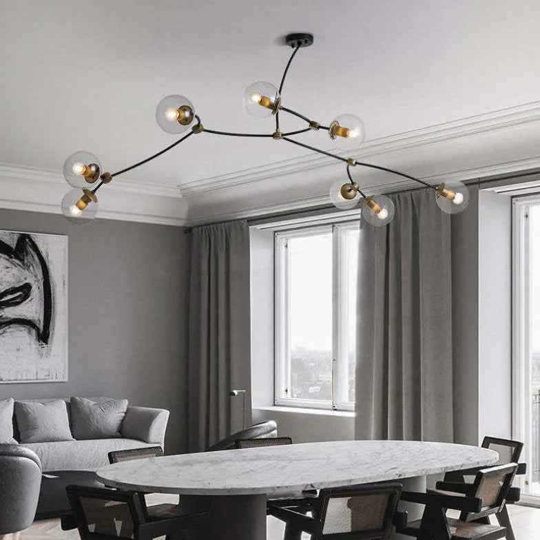 Lampadario a lampada nero design moderno minimalista - clowasit.com