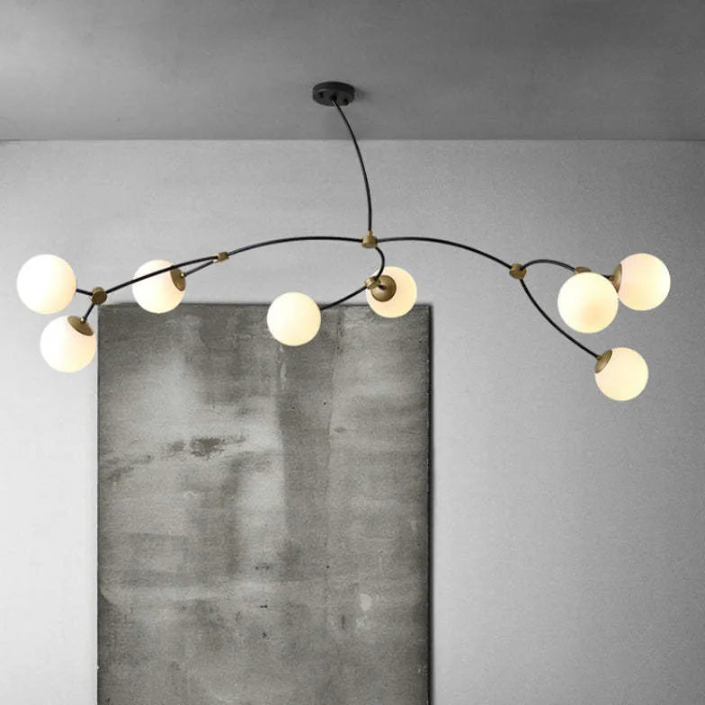Lampadario a lampada nero design moderno minimalista - clowasit.com