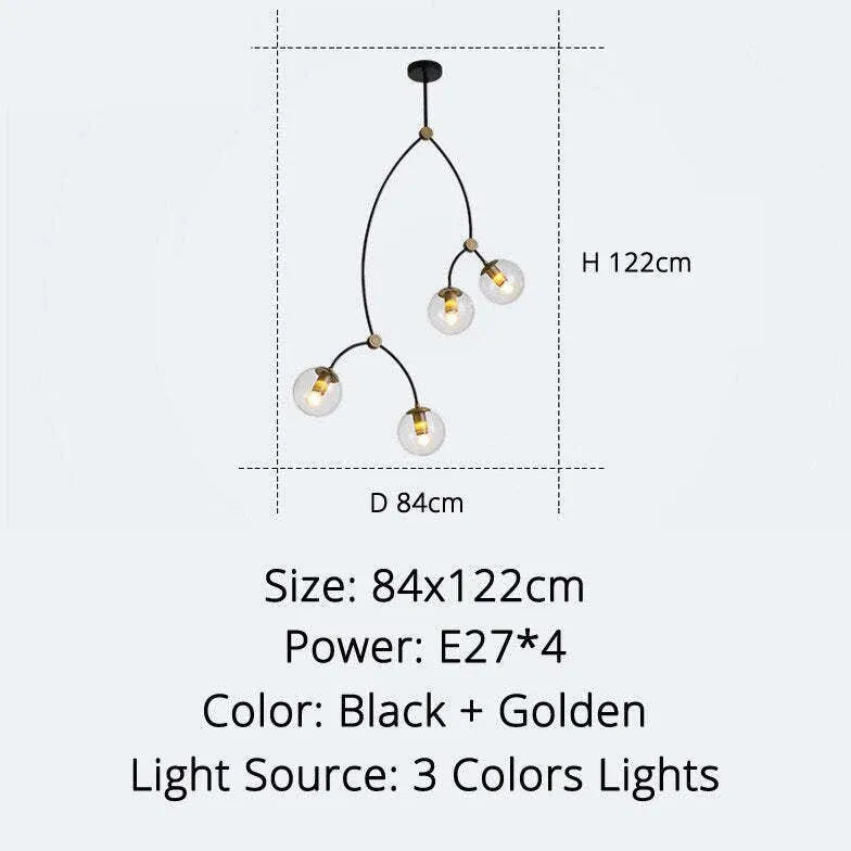 Lampadario a lampada nero design moderno minimalista - clowasit.com