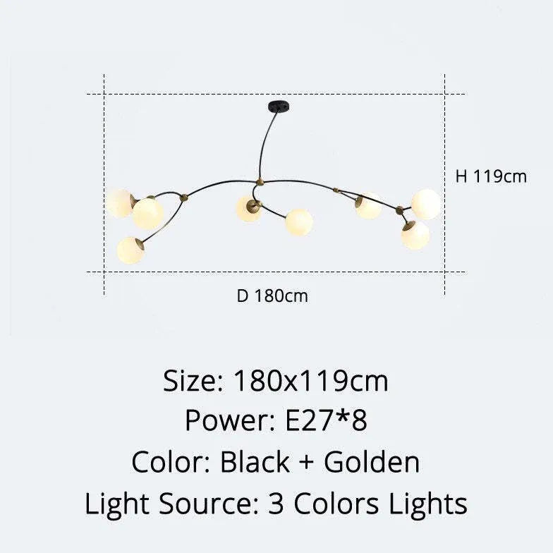 Lampadario a lampada nero design moderno minimalista - clowasit.com