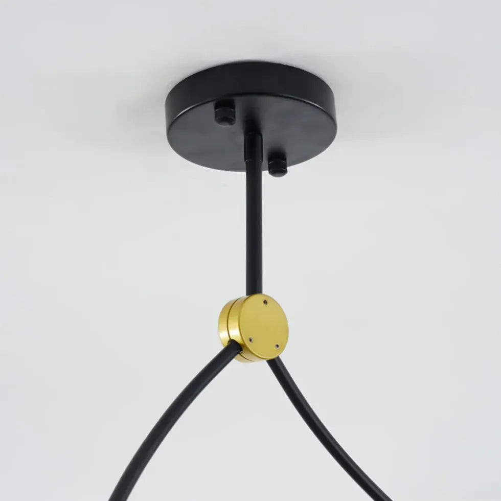 Lampadario a lampada nero design moderno minimalista - clowasit.com
