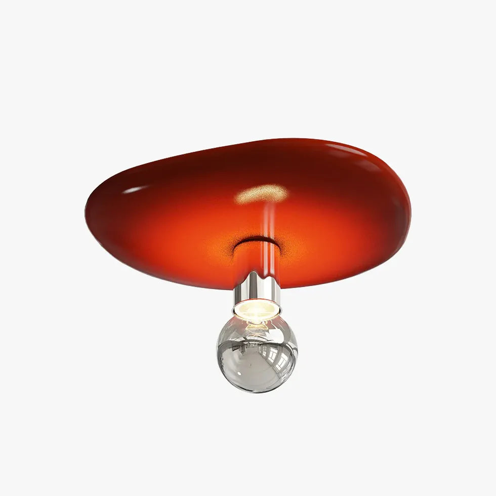 Plafoniera Rossa Design Circolare Irregolare - clowasit.com