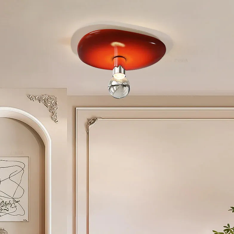 Plafoniera Rossa Design Circolare Irregolare - clowasit.com