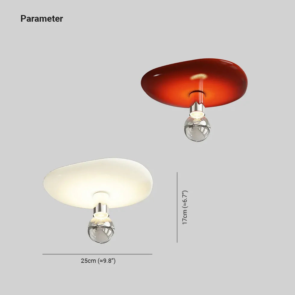 Plafoniera Rossa Design Circolare Irregolare - clowasit.com