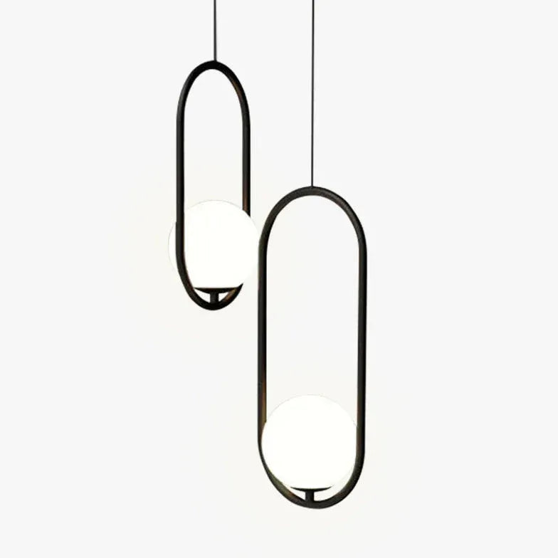 Lampadari a sospensione in metallo cornice ovale - clowasit.com
