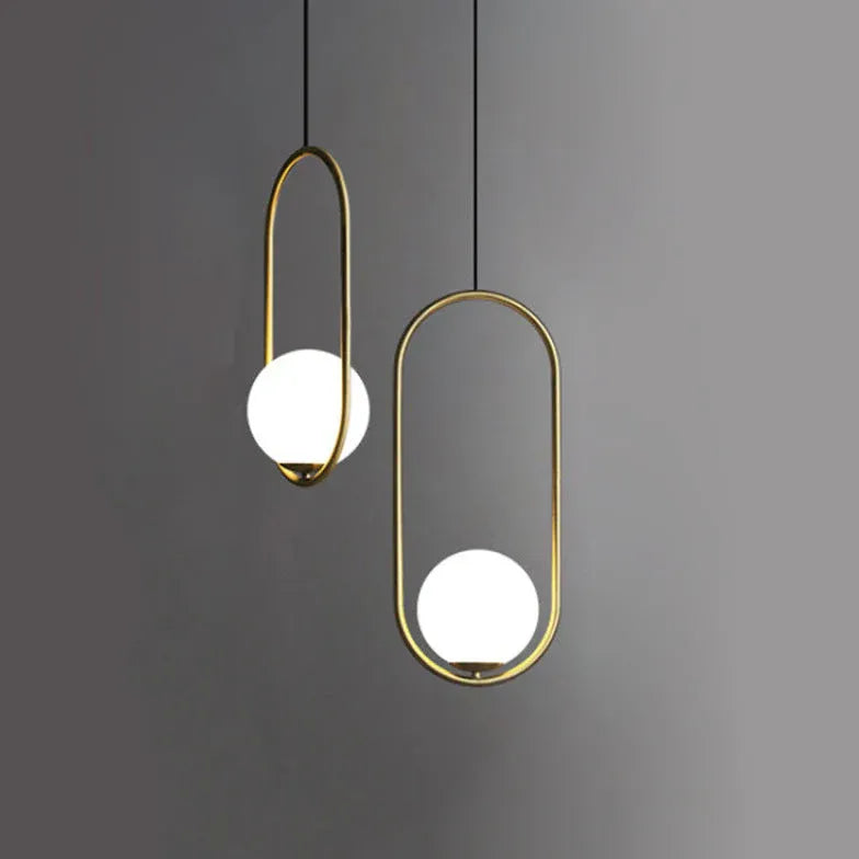 Lampadari a sospensione in metallo cornice ovale - clowasit.com