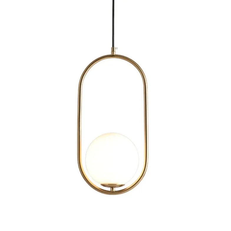 Lampadari a sospensione in metallo cornice ovale - clowasit.com