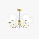 Lampadario moderno sferico elegante dorato - clowasit.com